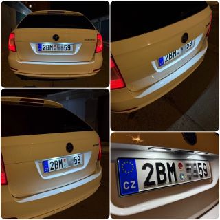 Superb II před faceliftem - LED T10 v SPZ + eliminátory chybových hlášení 😊👌...