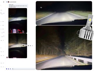 Audi A4 B7 - čistě bílé LED náhrady výbojek do bi-xenonových světel :)